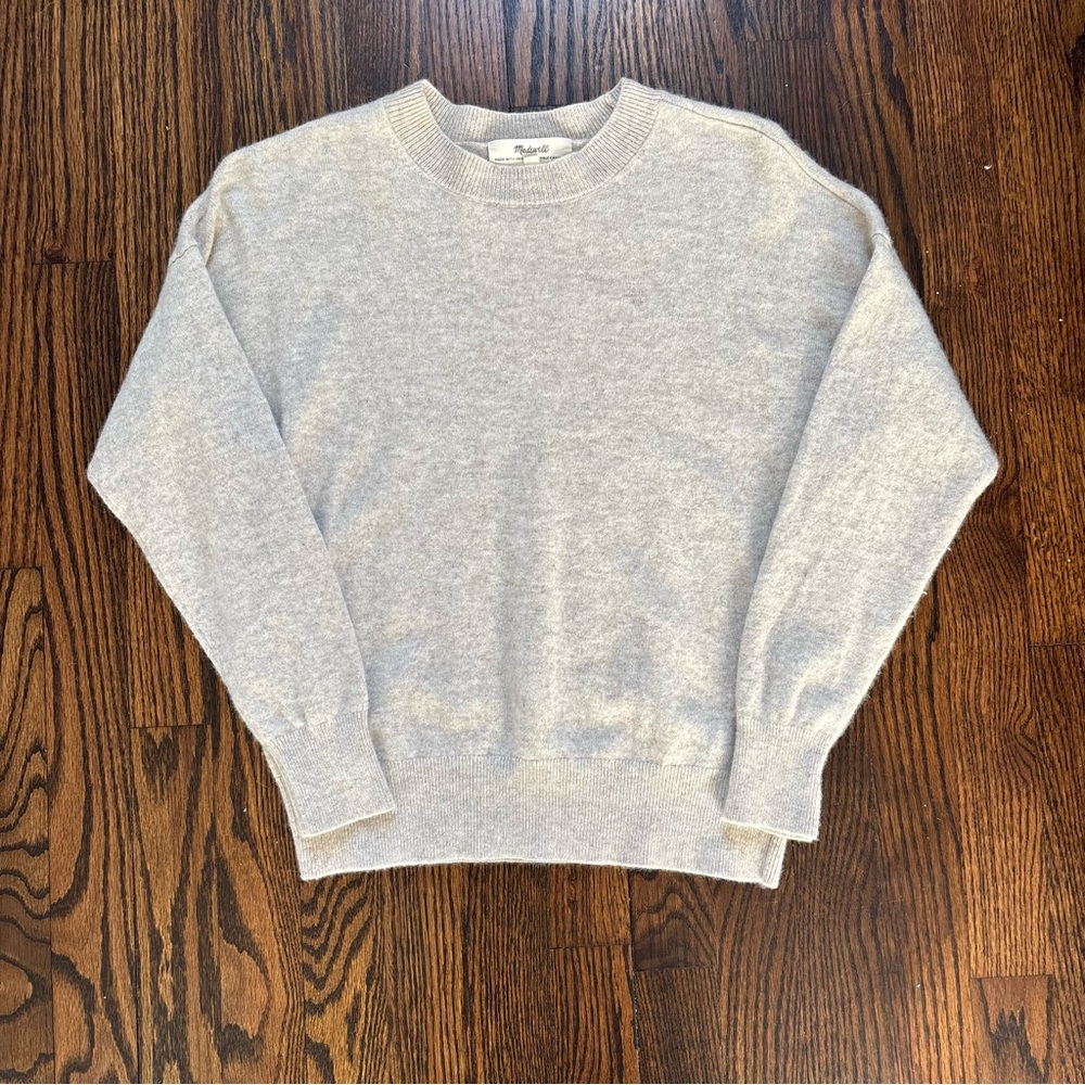 Madewell Women’s 100% Cashmere Light Beige Sweater